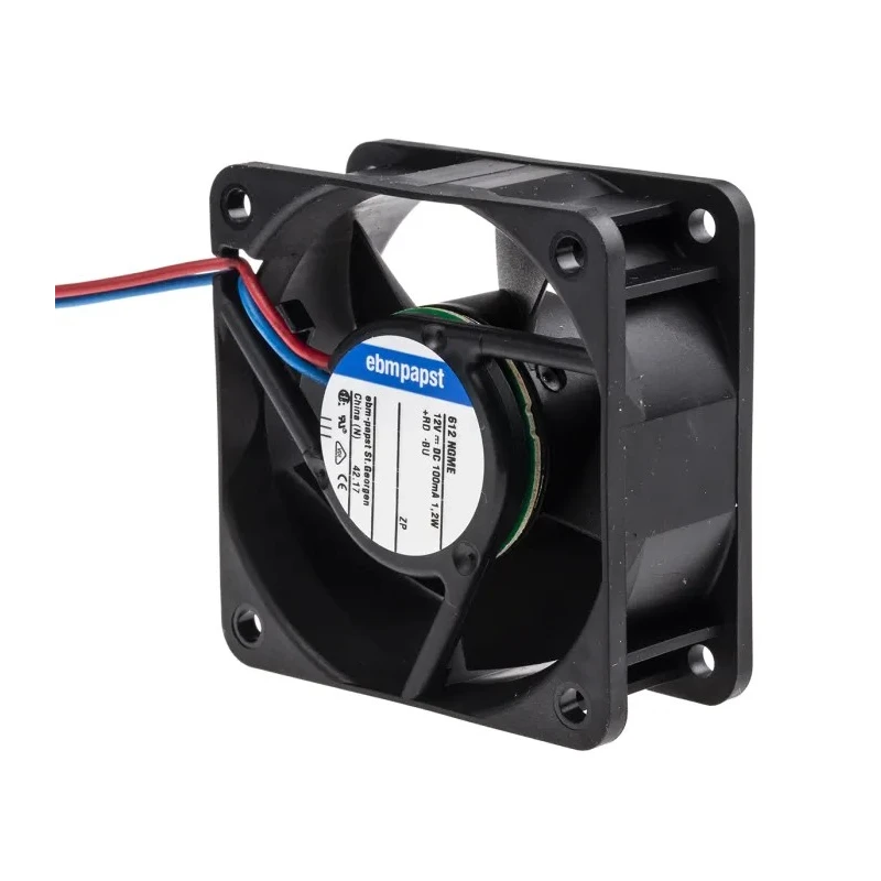 ebm-papst 600 N Series Square Frame Sleeve Bearing DC Axial Fan 12V dc, 1.2 W, 35 m³/h, IP20 