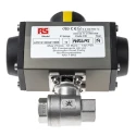 RS PRO Ball Type Pneumatic Actuated Valve, BSP Female Threaded 1/2 in, 142 psi Maximum Pressure 316 Stainless Steel 760-5655
