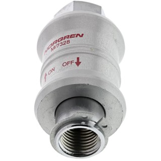 Norgren Sleeve Pneumatic Manual Control Valve 3/2 Function, G 1/4 Port, Chrome Nickel Plated Brass Body, Max Pressure M/7328