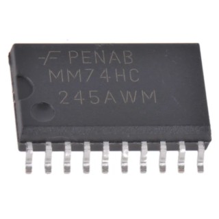 onsemi Bus Transceiver, 8-Bit Non-Inverting CMOS, 20-Pin SOIC MM74HC245AWMX