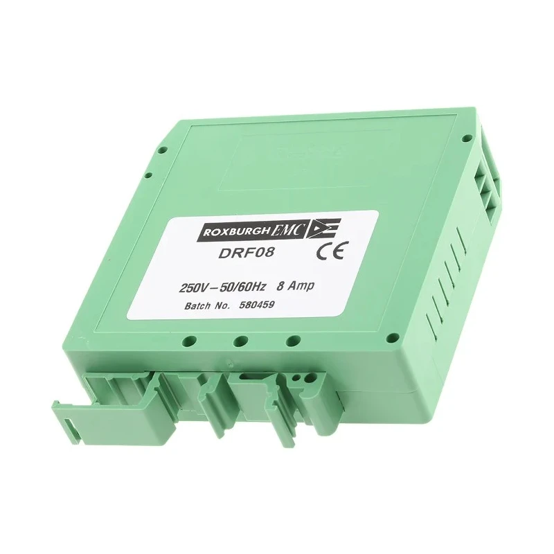 Deltron DIN Rail EMI Filter 1 Phase 8A 250V AC 440Hz Screw Termination DRF08
