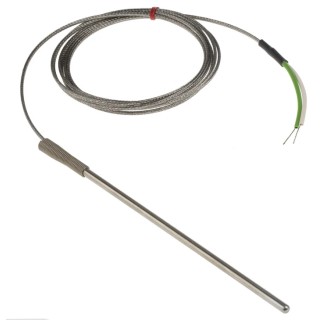 RS PRO Heavy Duty Type K Thermocouple Stainless Steel Probe 150 mm Length 4.5 mm Diameter 60 °C to 350 °C 762-1128