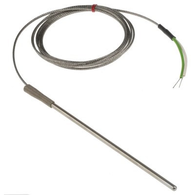 RS PRO Heavy Duty Type K Thermocouple Stainless Steel Probe 150 mm Length 4.5 mm Diameter 60 °C to 350 °C 762-1128