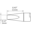 Metcal Soldering Iron Tip SCP-CH30 3 mm Chisel Tip 11 mm Length for MFR-H1-SC2 SCP-CH30