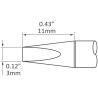 Metcal Soldering Iron Tip SCP-CH30 3 mm Chisel Tip 11 mm Length for MFR-H1-SC2 SCP-CH30
