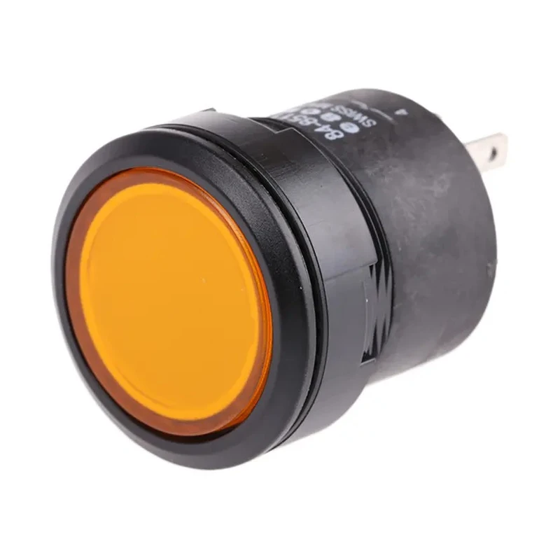 EAO 84 Series Illuminated Momentary Push Button Switch, Panel Mount, 22.5 mm Cutout, SPST, Yellow LED, IP67 K84-603.4609
