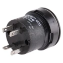 EAO 84 Series Illuminated Momentary Push Button Switch, Panel Mount, 22.5 mm Cutout, SPST, Yellow LED, IP67 K84-603.4609