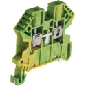 RS PRO Earth Terminal Block Yellow Green 4mm² 1-Level Screw Termination 762-2537
