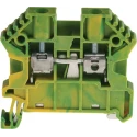 RS PRO Earth Terminal Block Yellow Green 4mm² 1-Level Screw Termination 762-2537