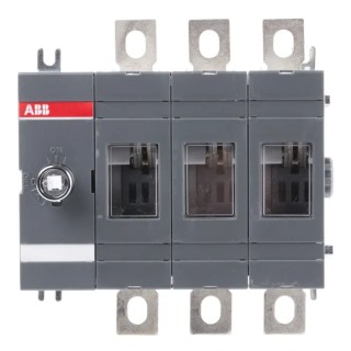 ABB 3-Pole Base Isolator Switch, IP65, 200A, 144 kW, 690V AC, OT Series OT160EV03P 1SCA120514R1001