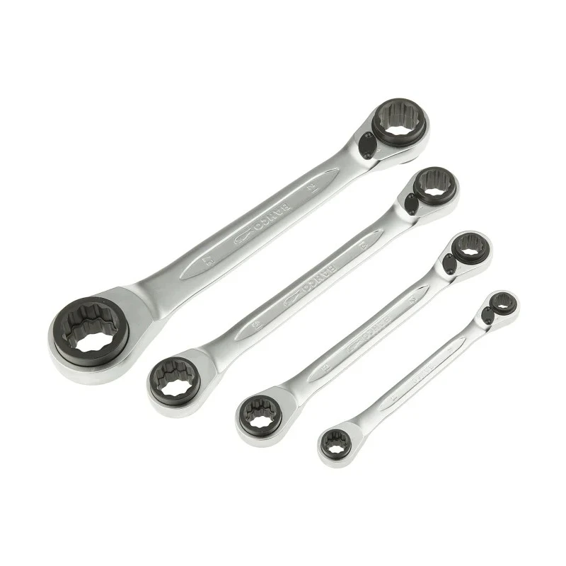 Bahco 4-Piece Ratchet Spanner Set S4RM/4T Metric Sizes 8-27 mm Taiwan S4RM/4T