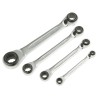 Bahco 4-Piece Ratchet Spanner Set S4RM/4T Metric Sizes 8-27 mm Taiwan S4RM/4T