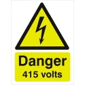 RS PRO Electrical Hazard Warning Sign Polypropylene Rigid Plastic 210mm x 148mm 763-1547