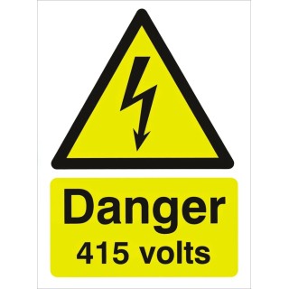 RS PRO Electrical Hazard Warning Sign Polypropylene Rigid Plastic 210mm x 148mm 763-1547