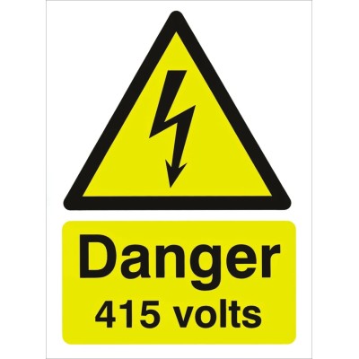 RS PRO Electrical Hazard Warning Sign Polypropylene Rigid Plastic 210mm x 148mm 763-1547