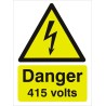 RS PRO Electrical Hazard Warning Sign Polypropylene Rigid Plastic 210mm x 148mm 763-1547