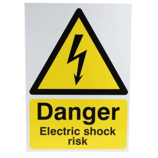RS PRO Electrical Hazard Warning Sign Polypropylene 420mm x 297mm 763-1588