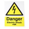 RS PRO Electrical Hazard Warning Sign 210mm x 148mm Polypropylene Yellow Black 763-1581