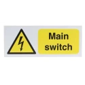 RS PRO Hazard Warning Sign Electrical Hazard Yellow Black Polypropylene 250mm x 100mm 763-1636