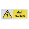 RS PRO Hazard Warning Sign Electrical Hazard Yellow Black Polypropylene 250mm x 100mm 763-1636