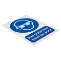 RS PRO Polypropylene Rigid Plastic Mandatory Sign Eye Protection Must Be Worn 763-1670