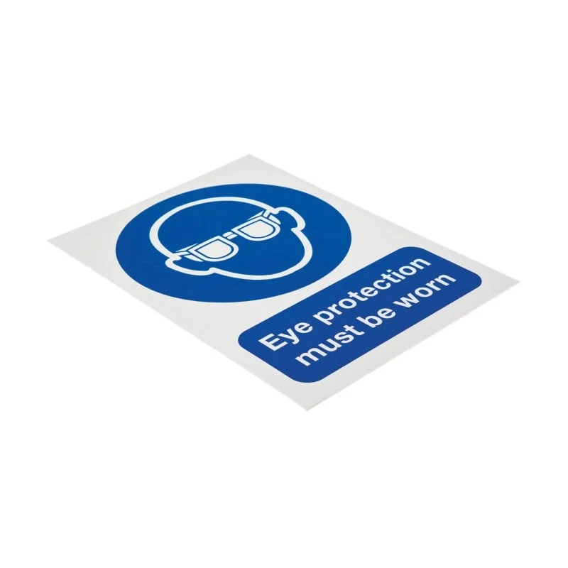RS PRO Polypropylene Rigid Plastic Mandatory Sign Eye Protection Must Be Worn 763-1670