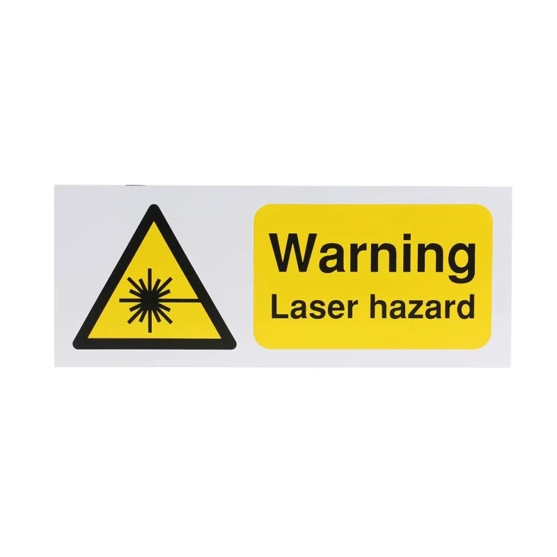 RS PRO Hazard Warning Sign Self-Adhesive Vinyl Laser Beam Warning 250mm x 100mm 763-1654