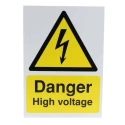 RS PRO Electrical Hazard Warning Sign Danger High Voltage Polypropylene 210mm x 148mm 763-1755