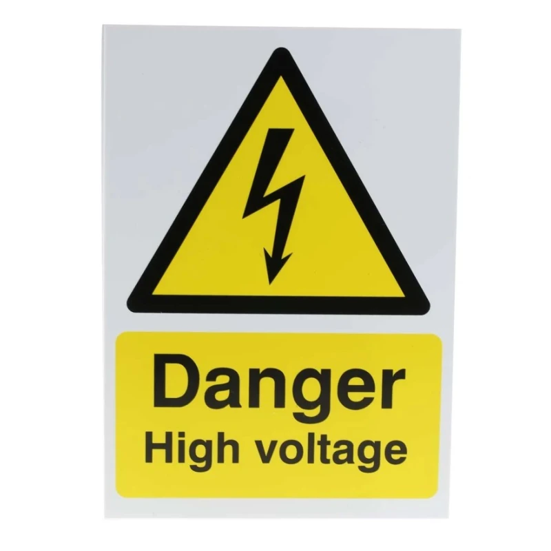 RS PRO Electrical Hazard Warning Sign Danger High Voltage Polypropylene 210mm x 148mm 763-1755