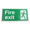 RS PRO Plastic Fire Exit Sign 300mm x 150mm English Symbol and Text 763-1812