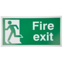 RS PRO Polyvinyl Chloride FIRE EXIT English Exit Sign 300mm x 150mm 763-1819