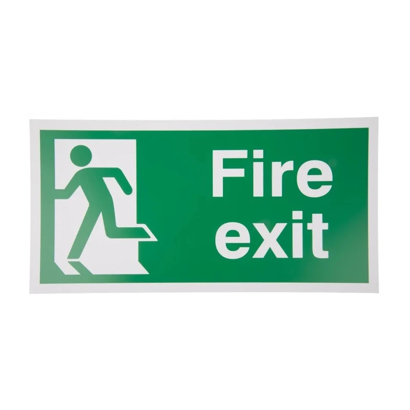 RS PRO Polyvinyl Chloride FIRE EXIT English Exit Sign 300mm x 150mm 763-1819