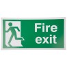 RS PRO Polyvinyl Chloride FIRE EXIT English Exit Sign 300mm x 150mm 763-1819
