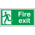 RS PRO Polyvinyl Chloride FIRE EXIT English Exit Sign 300mm x 150mm 763-1819