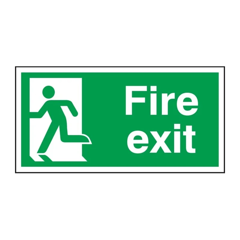 RS PRO Polyvinyl Chloride FIRE EXIT English Exit Sign 300mm x 150mm 763-1819