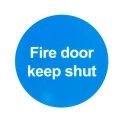 RS PRO Plastic Fire Safety Sign With English Text Fire Door Keep Shut Self-Adhesive 763-1838