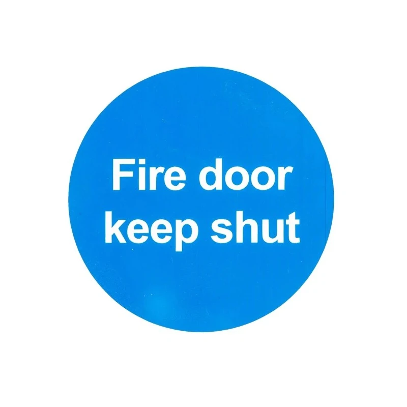 RS PRO Plastic Fire Safety Sign With English Text Fire Door Keep Shut Self-Adhesive 763-1838