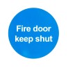 RS PRO Plastic Fire Safety Sign With English Text Fire Door Keep Shut Self-Adhesive 763-1838