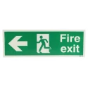 RS PRO Vinyl Fire Exit English Exit Sign 450mm x 150mm 763-1926