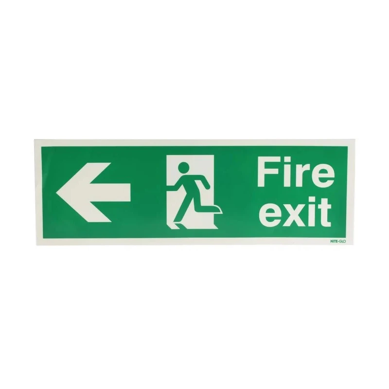 RS PRO Vinyl Fire Exit English Exit Sign 450mm x 150mm 763-1926