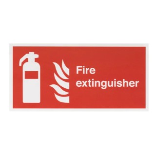 RS PRO Vinyl Fire Safety Sign With English Text Fire Extinguisher Self-Adhesive 763-1982