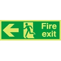 RS PRO Polyethylene Terephthalate Fire Exit Exit Sign 450mm x 150mm, English, Non-Self-Adhesive 763-1929