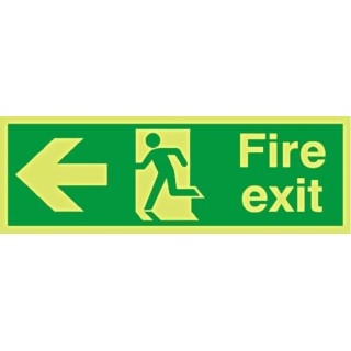 RS PRO Polyethylene Terephthalate Fire Exit Exit Sign 450mm x 150mm, English, Non-Self-Adhesive 763-1929