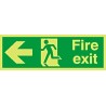 RS PRO Polyethylene Terephthalate Fire Exit Exit Sign 450mm x 150mm, English, Non-Self-Adhesive 763-1929