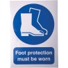 RS PRO Vinyl Mandatory Sign Foot Protection Must Be Worn Sign English Text 210mm x 148mm 763-2005