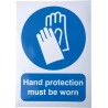 RS PRO Vinyl Mandatory Safety Sign Hand Protection Must Be Worn English Text 210x148mm 763-2017