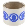 RS PRO Vinyl Mandatory Sign White and Blue, Self-Adhesive, 250 Per Pack 763-2073