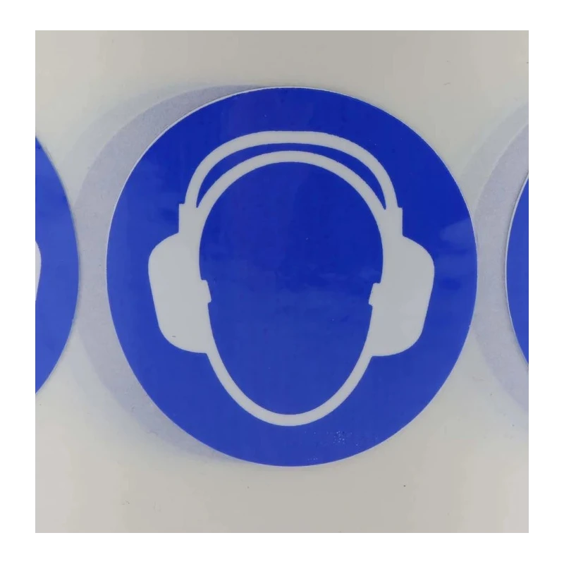 RS PRO Vinyl Mandatory Sign White and Blue, Self-Adhesive, 250 Per Pack 763-2073