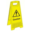 RS PRO Folding Hazard Warning Sign Caution Polyvinyl Chloride, 630mm x 300mm, English 763-2178