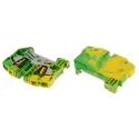 RS PRO Earth Terminal Block Green Yellow 6mm² 1-Level Spring Clamp 600V 763-7514